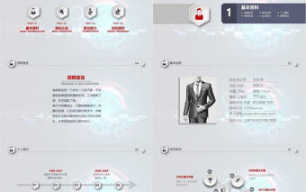 極簡簡約個性競聘PPT模板