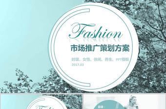 時尚女性市場推廣策劃PPT模板