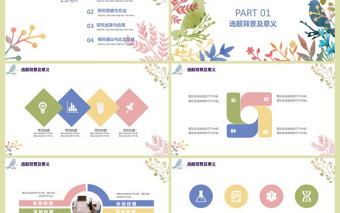小清新文藝風(fēng)鳥語花香清新畢業(yè)答辯ppt