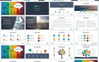 多彩數據圖表云科技商務keynote模板