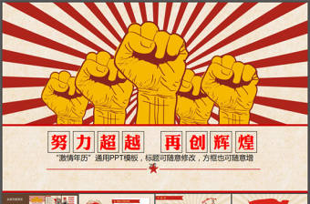 激情年代懷舊型商務(wù)PPT模板