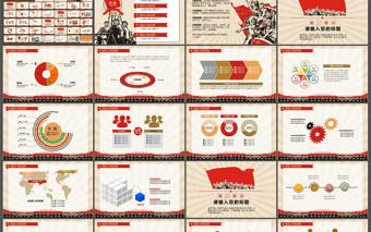 激情年代懷舊型商務(wù)PPT模板