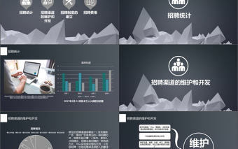 黑白招聘總結(jié)及明年計(jì)劃ppt模板