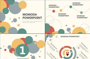 時(shí)尚復(fù)古配色圓形實(shí)用簡潔萬能PPT模板