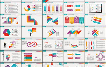 炫彩動態(tài)商務(wù)微立體PPT圖表模板