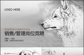 狼性中國風崗位競聘簡歷動態PPT模板