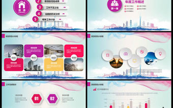 炫酷簡潔2018年度工作總結匯報PPT