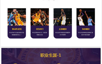 籃球巨星科比魅力展示個人介紹ppt模板