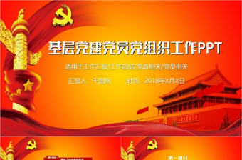 基層黨組織黨員組織工作PPT模板