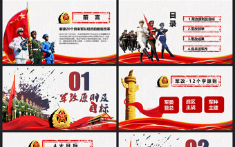 八一建軍節(jié)軍隊(duì)部隊(duì)改革軍魂P(guān)PT模板