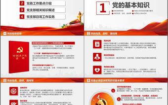 大氣黨支部黨務知識培訓課程ppt模板