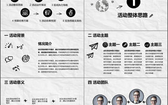 簡約手繪動態(tài)活動策劃方案書ppt模板