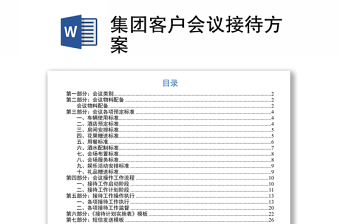 集團客戶會議接待方案