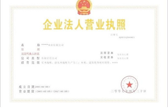2021年企業(yè)法人營業(yè)執(zhí)照