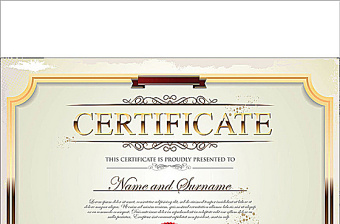 金色榮譽(yù)證書模板