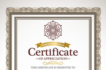 2021年歐式證書花紋矢量圖片