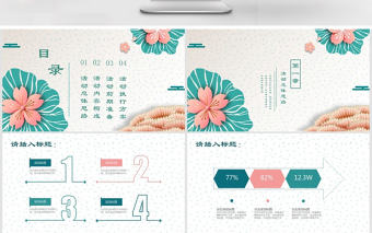 創意節日風中國傳統中秋節宣傳PPT模板