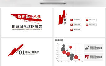 創(chuàng)意團隊述職報告動態(tài)PPT
