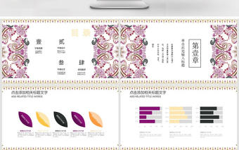 民族花紋設計報告PPT模板