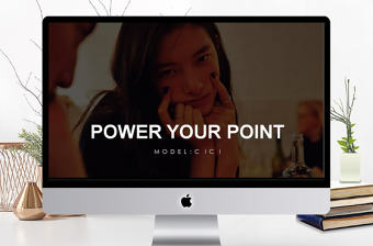 歐美時尚大氣創意畫冊PPT模板