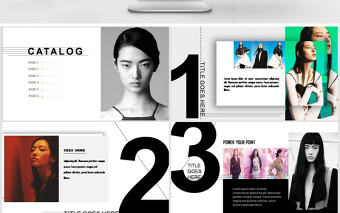 歐美時尚大氣創意畫冊PPT模板