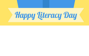 創(chuàng)意國際掃盲日讀書的女子矢量圖 創(chuàng)意國際掃盲日讀書的女子矢量圖