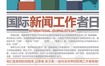 清新簡(jiǎn)約國(guó)際新聞工作者日宣傳海報(bào)設(shè)計(jì) 清新簡(jiǎn)約國(guó)際新聞工作者日宣傳海報(bào)設(shè)計(jì)