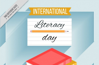 國際掃盲日的書背景