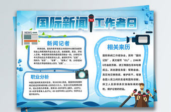 國際新聞工作者日宣傳手抄報