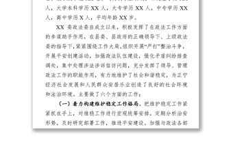 縣委政法委規范化建設調研報告(范文)