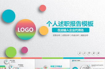 微立體個人述職報告PPT模板