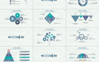 簡約文藝個人述職報告PPT模板