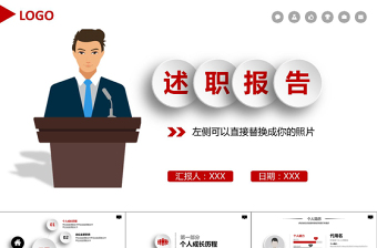 簡約晉升主管述職報告ppt模板