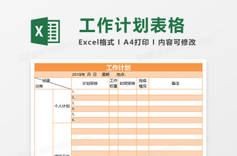 2022计划Excel工标网