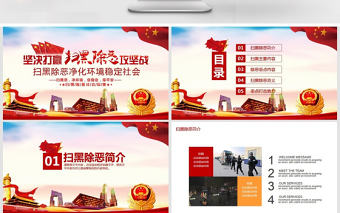 掃黑除惡凈化環境動態PPT