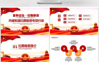 共建和諧掃黑除惡專項行動PPT