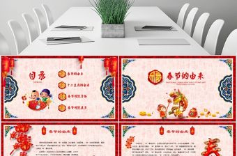 新年春節習俗傳統文化民俗中國年PPT模板