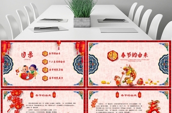 新年春節(jié)習(xí)俗傳統(tǒng)文化民俗中國年P(guān)PT模板