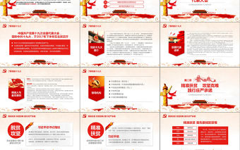 2019年黨委黨政喜迎十九大PPT模板