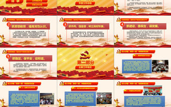 2019年黨建工作內容匯報PPT模板