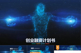 2021年創(chuàng)業(yè)融資計劃書PPT模板