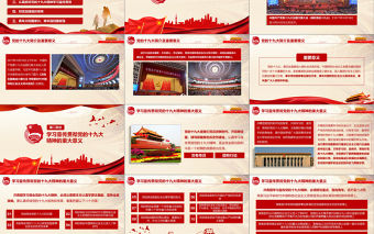 2019年中國共青團(tuán)十九大精神PPT模板