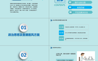 医护人员医科主任医院工作述职报告工作总结动态PPT模板