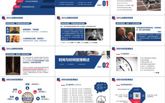 框架完整商務(wù)風(fēng)企業(yè)員工團(tuán)隊(duì)時(shí)間管理技能培訓(xùn)課件PPT模板