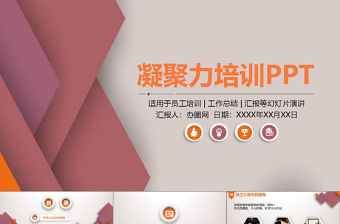 橙色紅色微立體領導與領導力培訓簡約大氣商務PPT模板