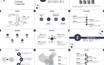 深藍簡約大氣營銷策劃方案PPT模板