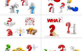 3D小人問號素材大全問號PPT專用素材疑問PPT模板