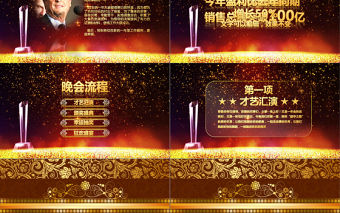 2017雞年公司企業年會頒獎年終總結晚會ppt