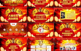 2017發(fā)揚(yáng)亮劍精神贏戰(zhàn)雞年誓師頒獎年會PPT模板