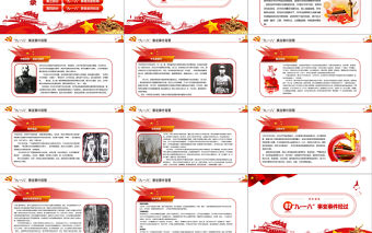 紀念九一八事變勿忘國恥宣傳黨課PPT模板